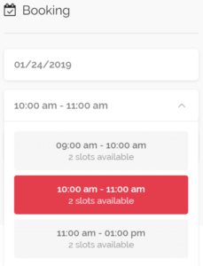 Booking widget - petwell.gr